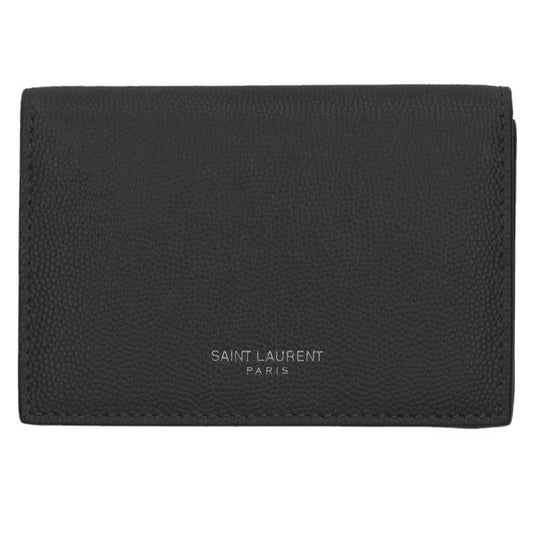 SAINT LAURENT PARIS Leather Card Case Grey