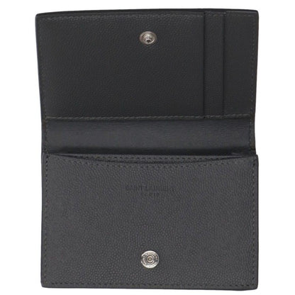 SAINT LAURENT PARIS Leather Card Case Grey