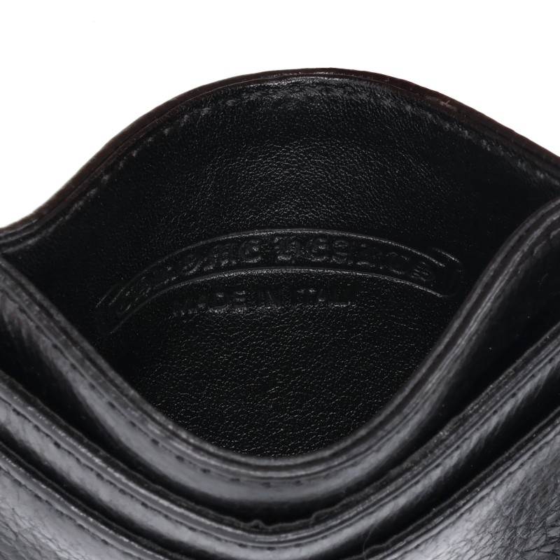 Chrome Hearts Double Side Scroll Leather Card Case