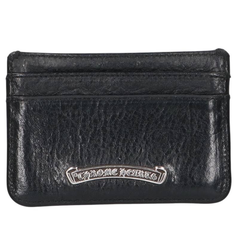 Chrome Hearts Double Side Scroll Label Leather Card Case