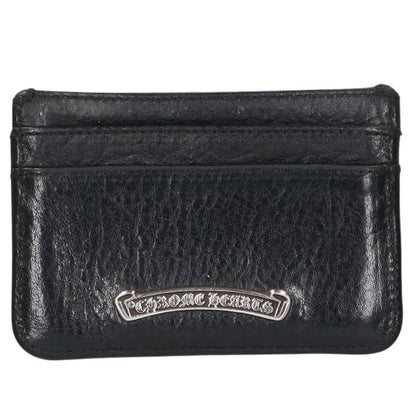 Chrome Hearts Double Side Scroll Label Leather Card Case