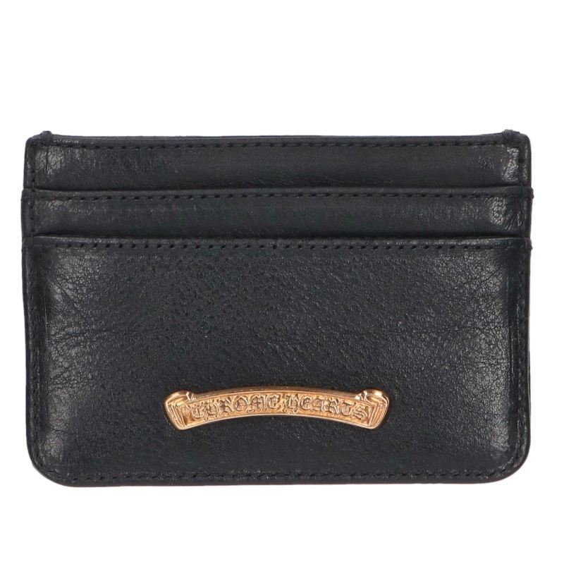 Chrome Hearts 22K Pave Diamond Tiny CH Cross Leather Wallet