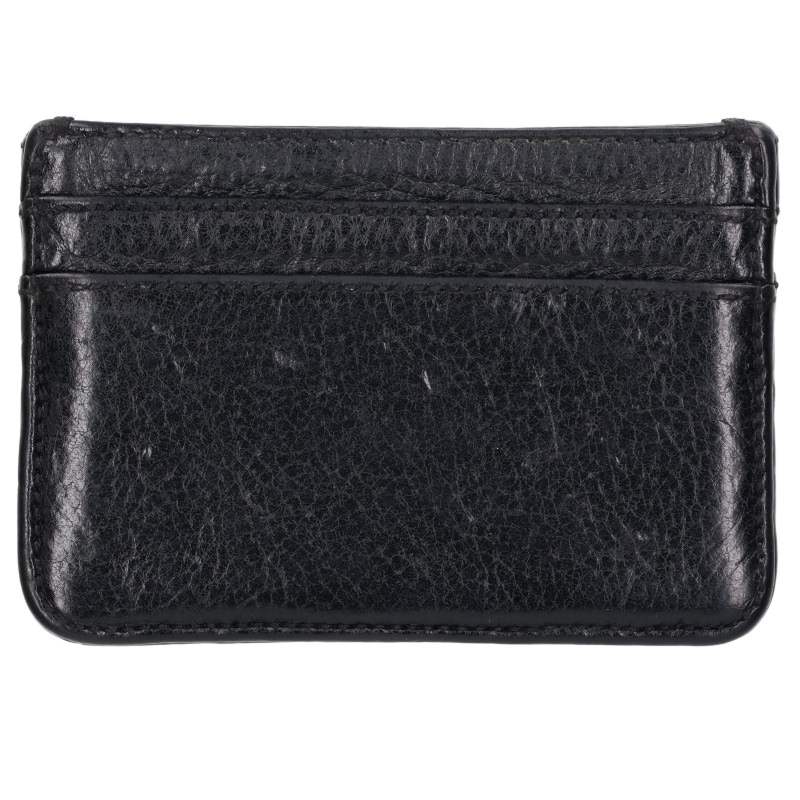 Chrome Hearts Double Side Scroll Leather Card Case