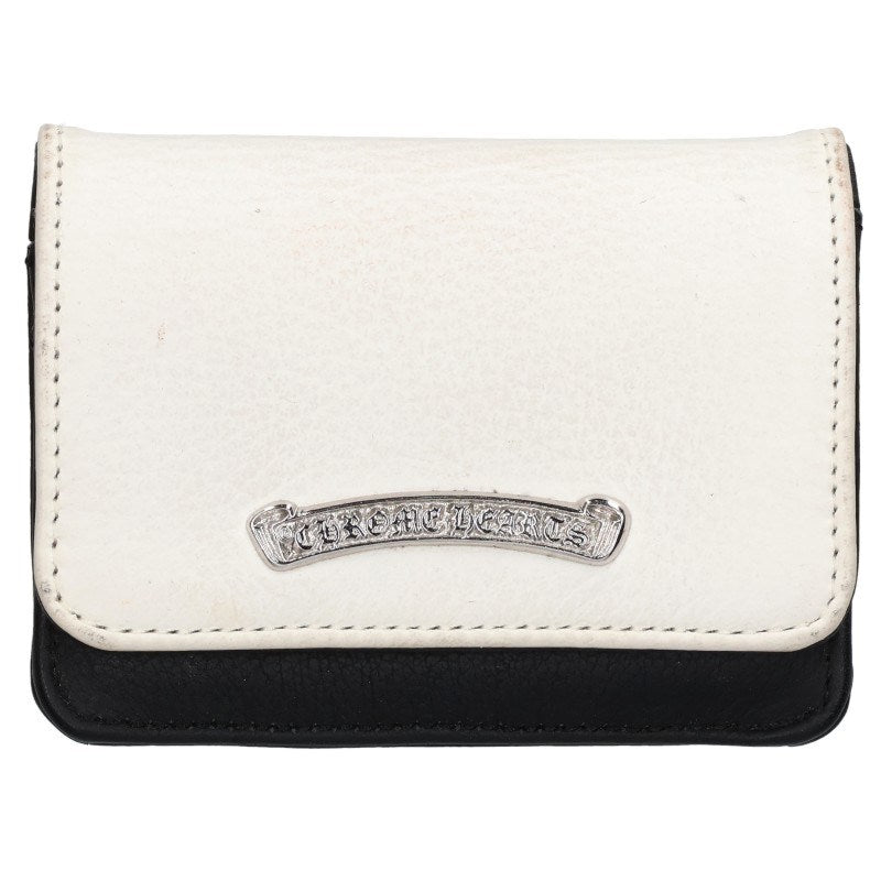 Chrome Hearts CRD Arch Logo Plate 3-Pocket Leather Card Case
