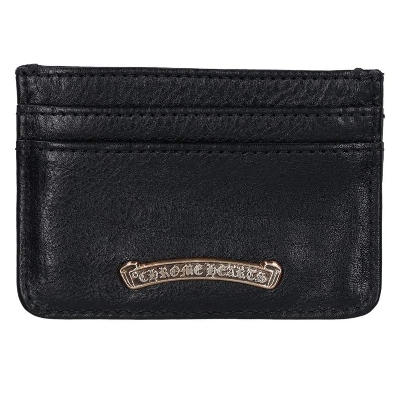 Chrome Hearts Double Side Scroll Label Leather Card Multi