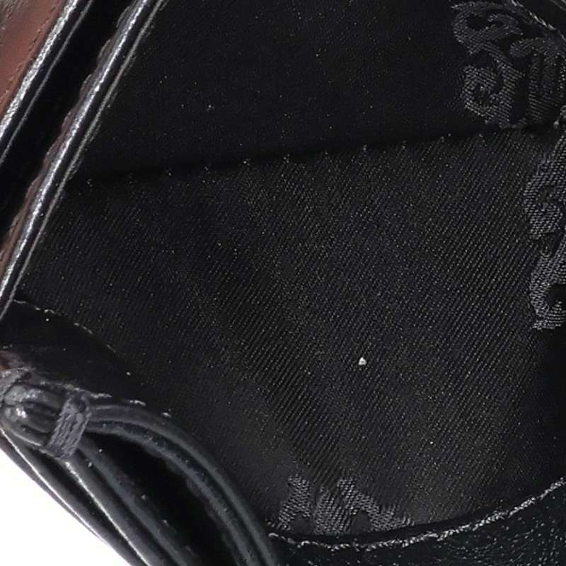 Chrome Hearts Double Side Scroll Label Leather Card Case