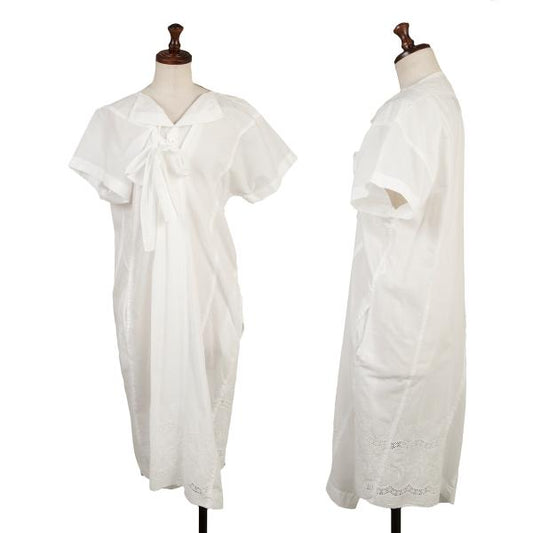 tricot COMME des GARCONS Cotton Lace Tunic White Blouse Size M