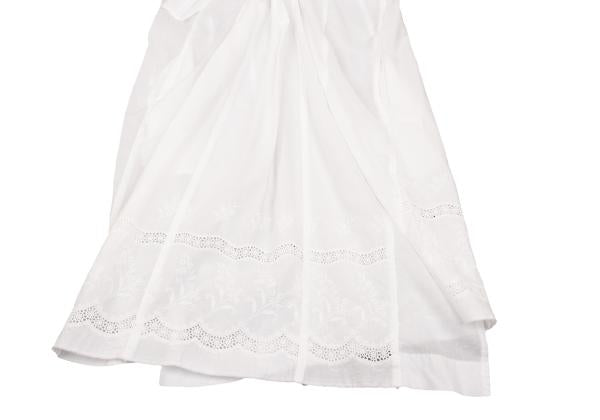 tricot COMME des GARCONS Cotton Lace Tunic White Blouse Size M