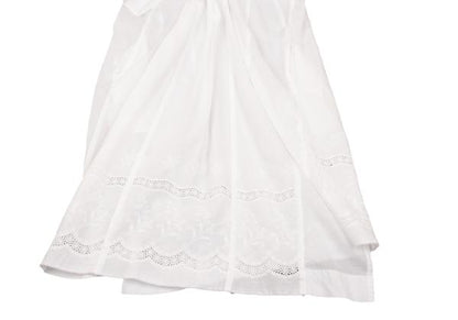 tricot COMME des GARCONS Cotton Lace Tunic White Blouse Size M