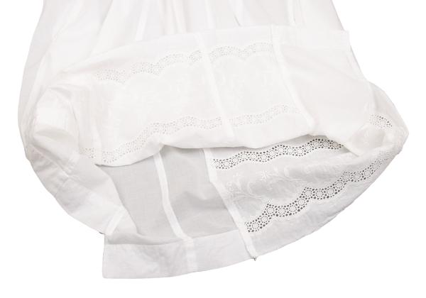 tricot COMME des GARCONS Cotton Lace Tunic White Blouse Size M