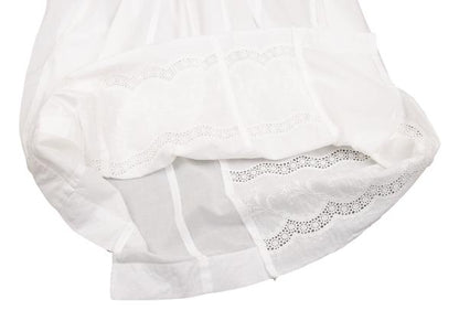 tricot COMME des GARCONS Cotton Lace Tunic White Blouse Size M