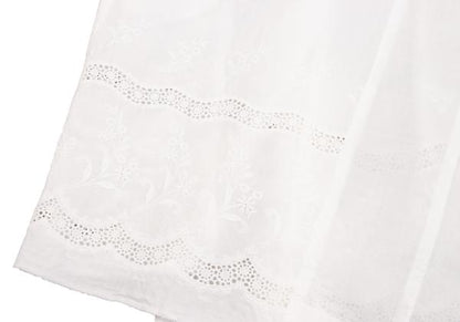 tricot COMME des GARCONS Cotton Lace Tunic White Blouse Size M