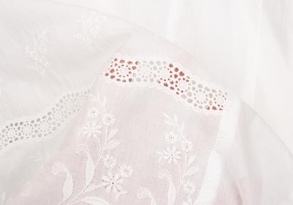 tricot COMME des GARCONS Cotton Lace Tunic White Blouse Size M