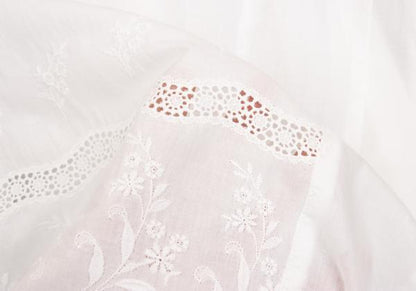 tricot COMME des GARCONS Cotton Lace Tunic White Blouse Size M
