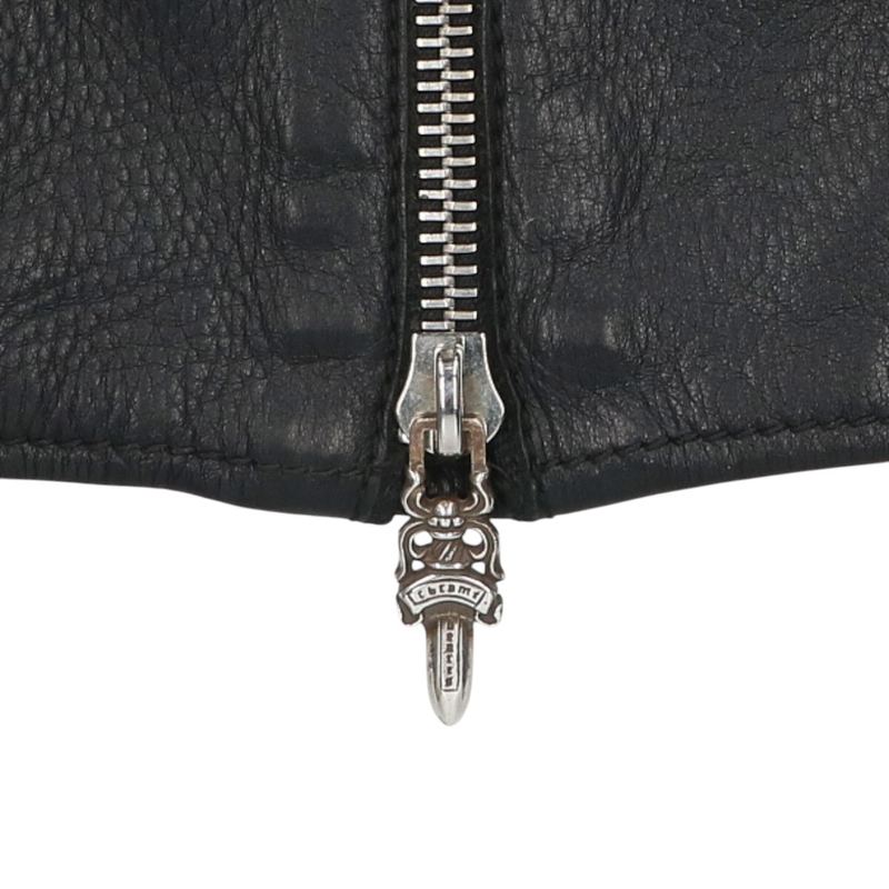 Chrome Hearts DGR Zip Cashmere Lined Leather Size ONE SIZE