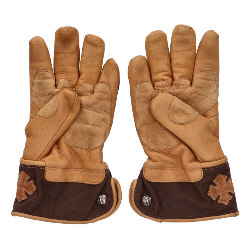 Chrome Hearts CH Plus Patch Leather Gloves