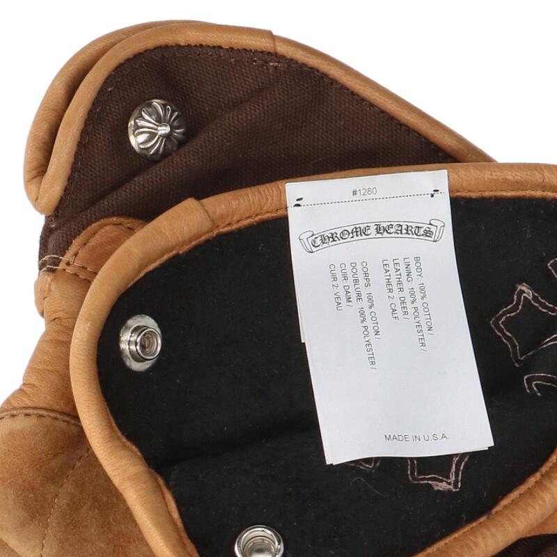 Chrome Hearts CH Plus Patch Leather Gloves