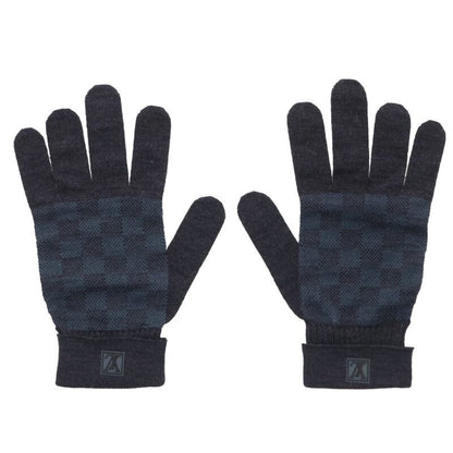 Louis Vuitton Damier wool knit gloves Gray