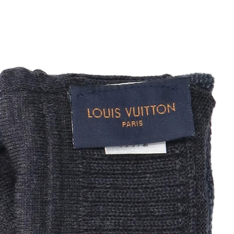Louis Vuitton Damier wool knit gloves Gray