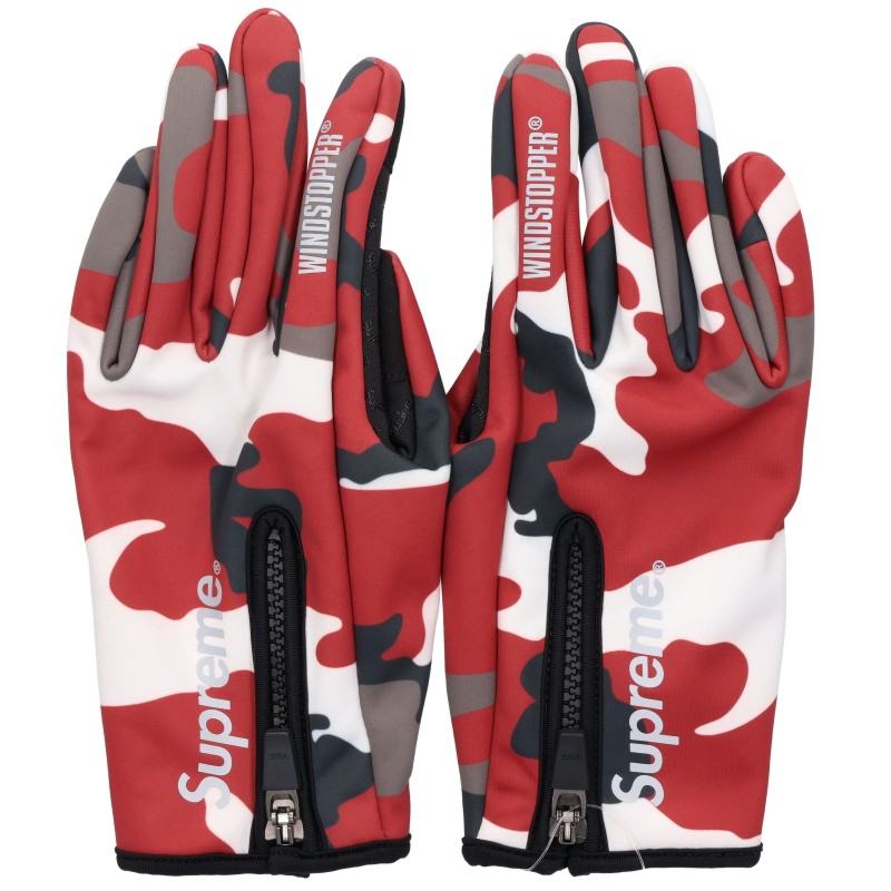 SUPREME WINDSTOPPER Zip Gloves Red Size L