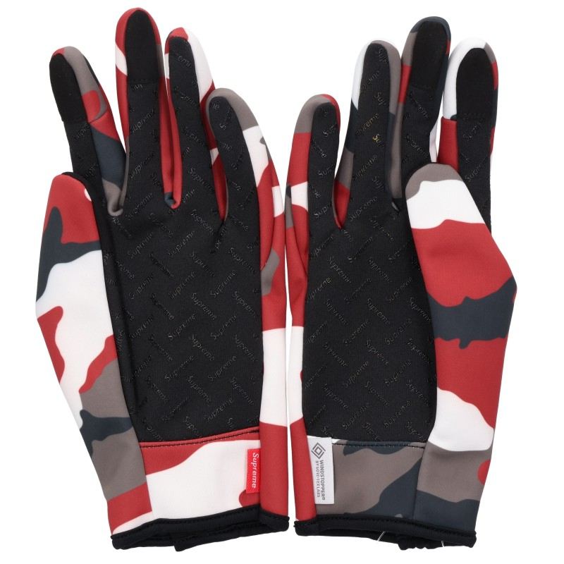 SUPREME WINDSTOPPER Zip Gloves Red Size L