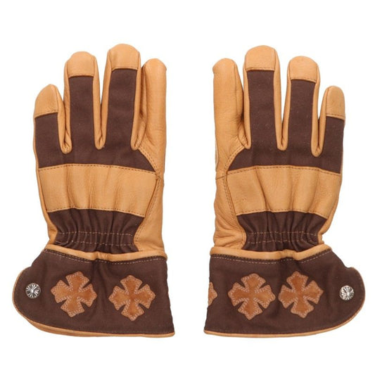 Chrome Hearts GLOBE CH Plus Leather Gloves Multi Size L