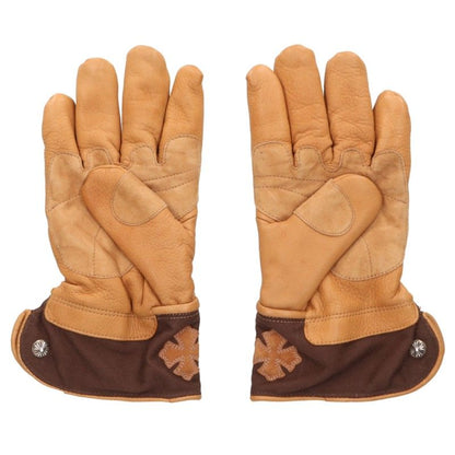 Chrome Hearts GLOBE CH Plus Leather Gloves Multi Size L
