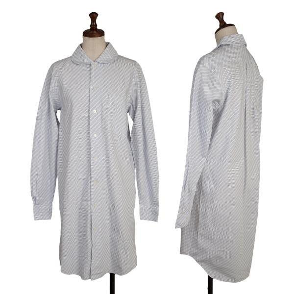 COMME des GARCONS Cotton Bias Shirt White/Blue Size XS