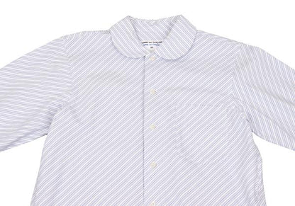 COMME des GARCONS Cotton Bias Shirt White/Blue Size XS