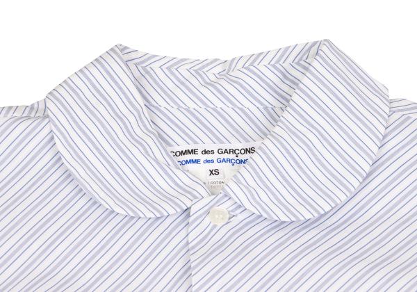 COMME des GARCONS Cotton Bias Shirt White/Blue Size XS