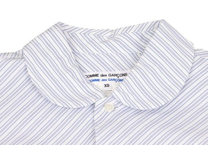 COMME des GARCONS Cotton Bias Shirt White/Blue Size XS