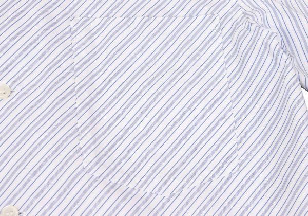 COMME des GARCONS Cotton Bias Shirt White/Blue Size XS