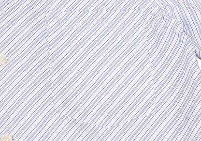 COMME des GARCONS Cotton Bias Shirt White/Blue Size XS