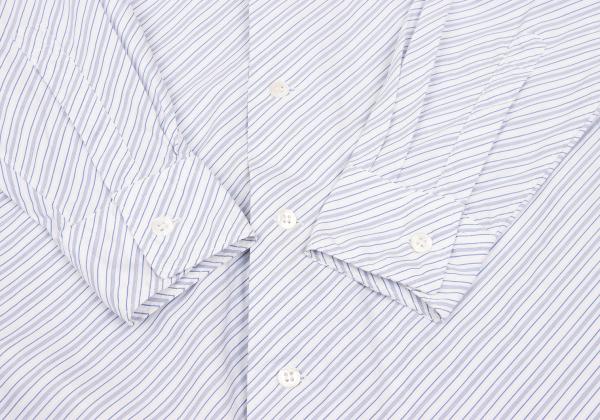 COMME des GARCONS Cotton Bias Shirt White/Blue Size XS