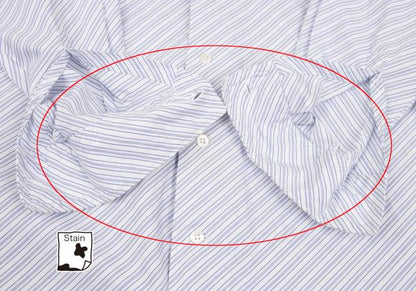 COMME des GARCONS Cotton Bias Shirt White/Blue Size XS