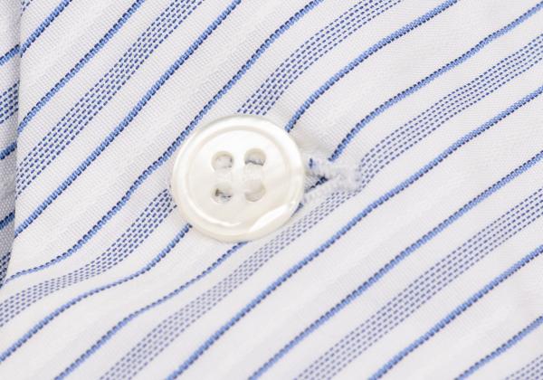 COMME des GARCONS Cotton Bias Shirt White/Blue Size XS