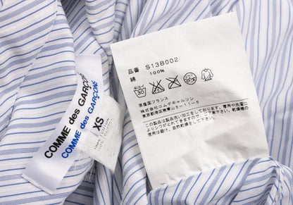 COMME des GARCONS Cotton Bias Shirt White/Blue Size XS