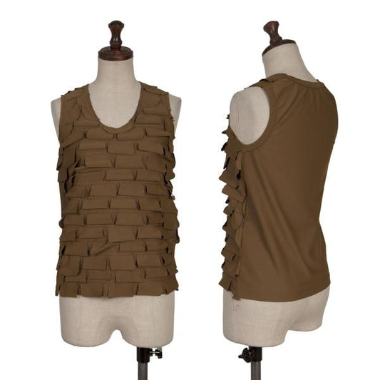COMME des GARCONS Poly Applique Blouse Brown Size S