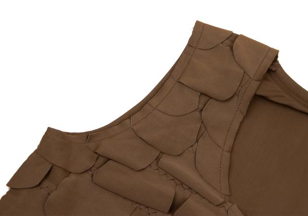 COMME des GARCONS Poly Applique Blouse Brown Size S
