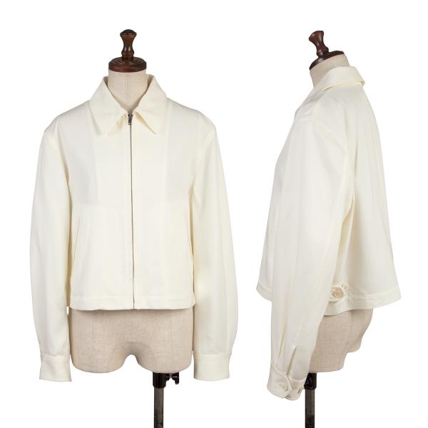 COMME des GARCONS Acrylic Short Zip Blouson Cream Size M