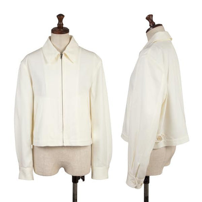 COMME des GARCONS Acrylic Short Zip Blouson Cream Size M