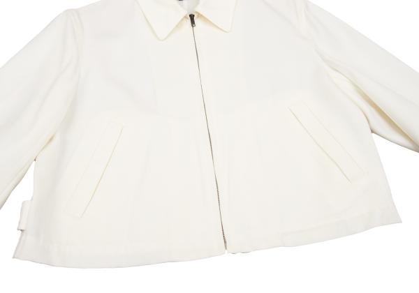 COMME des GARCONS Acrylic Short Zip Blouson Cream Size M