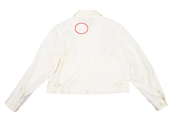 COMME des GARCONS Acrylic Short Zip Blouson Cream Size M