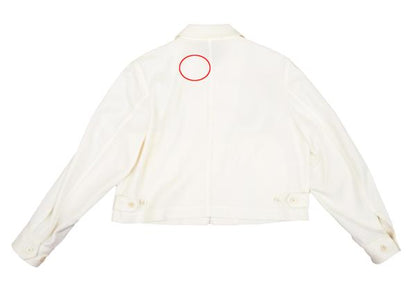 COMME des GARCONS Acrylic Short Zip Blouson Cream Size M