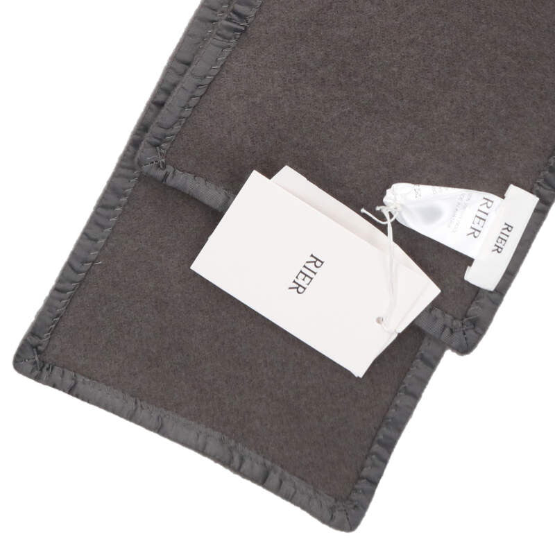RIER Natural Fleece Scarf Gray Size ONE SIZE