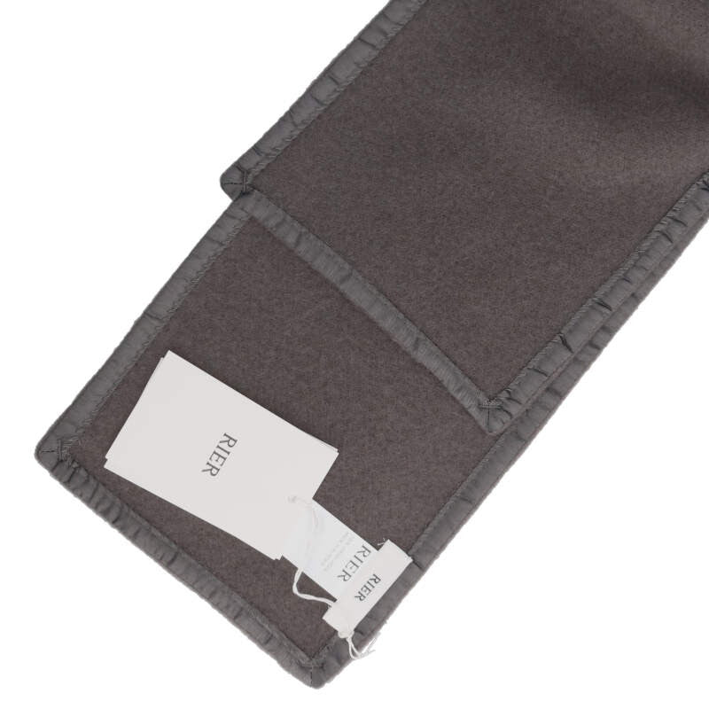 RIER Natural Fleece Scarf Gray Size ONE SIZE