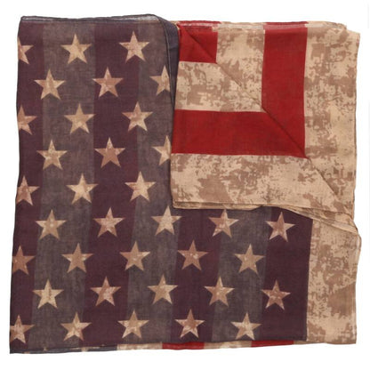 Ryder Studios Tainted Americana American Flag Scarf Multi