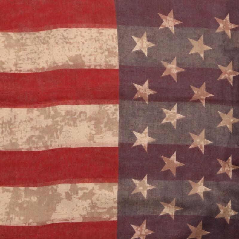 Ryder Studios Tainted Americana American Flag Scarf Multi