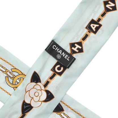 CHANEL Flower Coco Mark Silk Scarf Multi Size ONE SIZE
