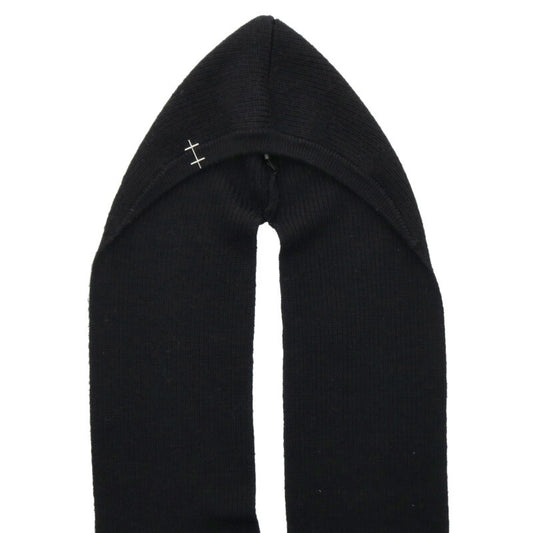 HELIOT EMIL PHOS Wool Nylon Hooded Scarf Black Size ONE SIZE